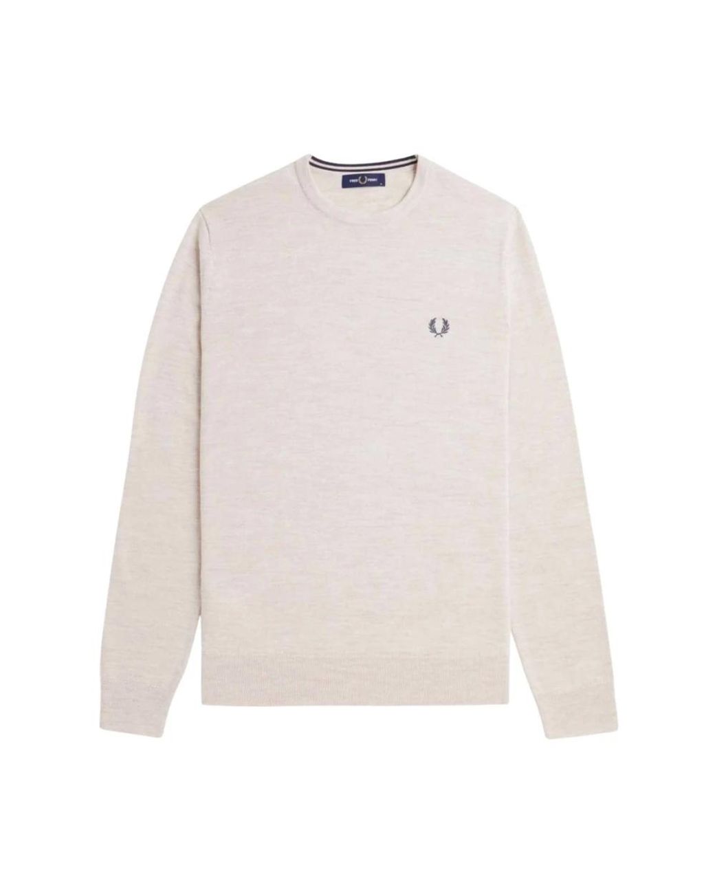 Fred Perry White Round-Neck Knitwear for men