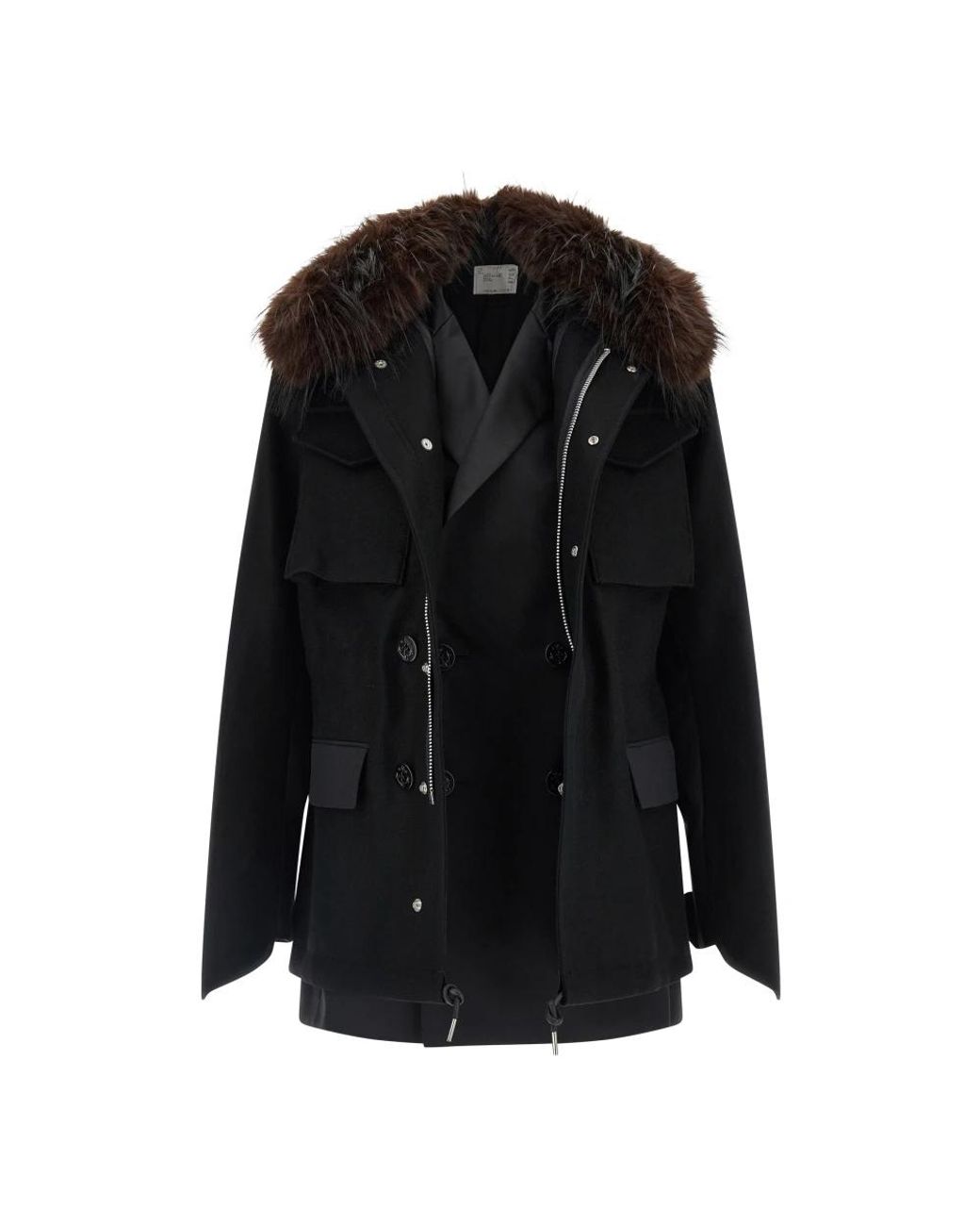 Sacai Black Winter Jackets