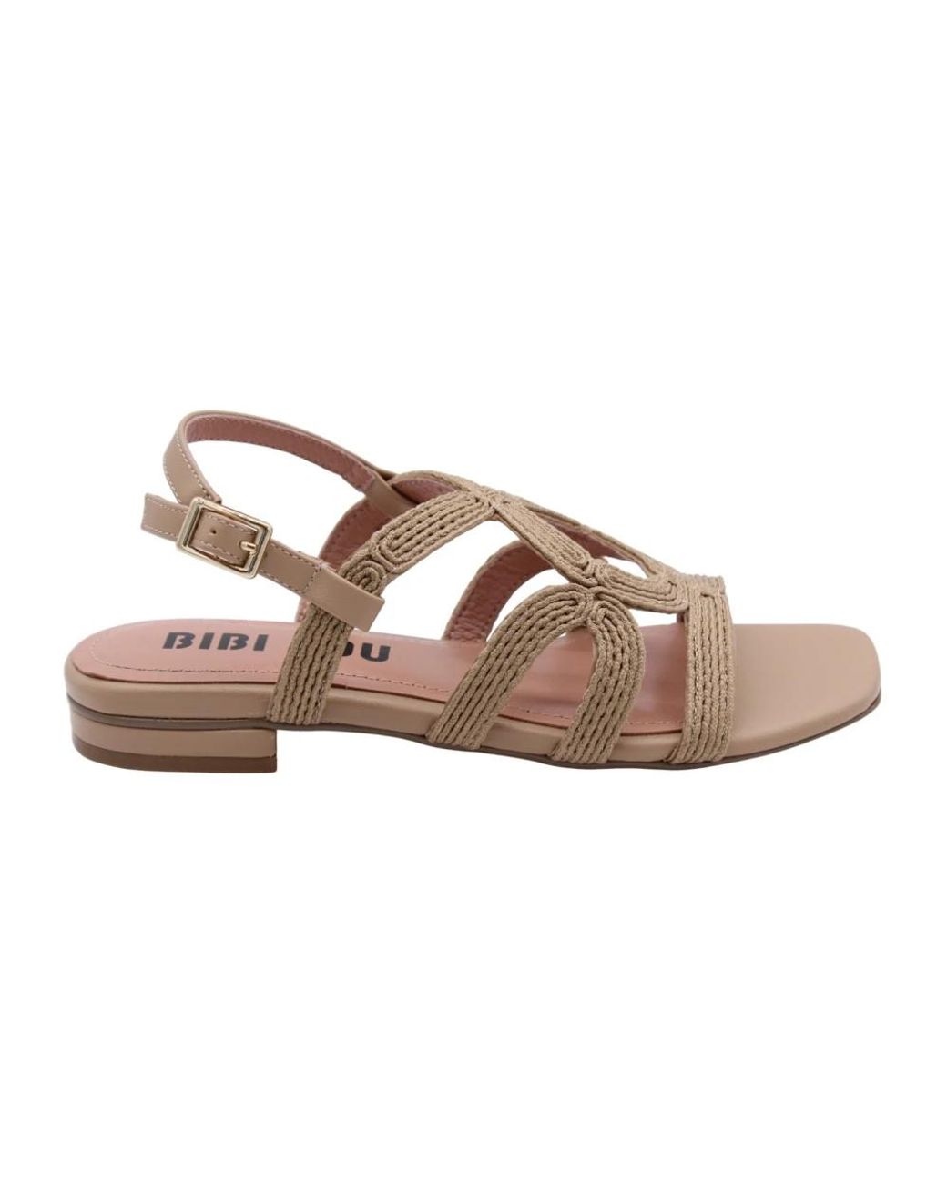 Bibi Lou Brown Flat Sandals