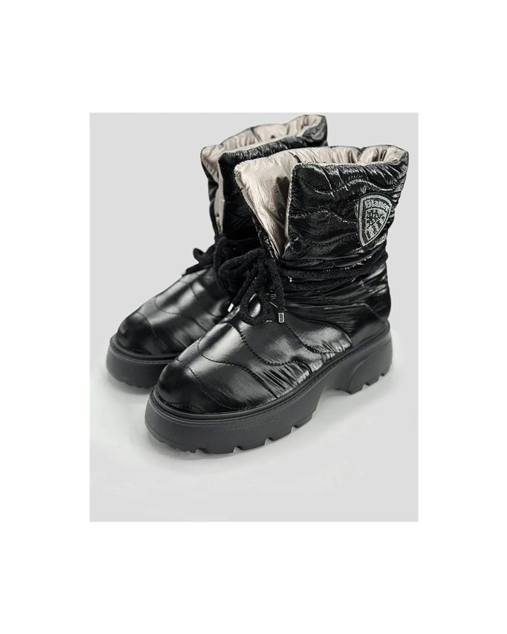 Blauer Metallic-Effect Boot in het Black