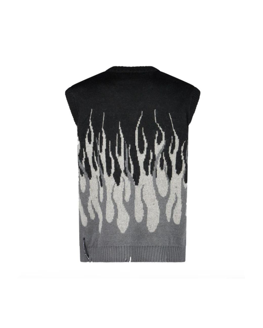 Vision Of Super Black Sleeveless Jumpers for men
