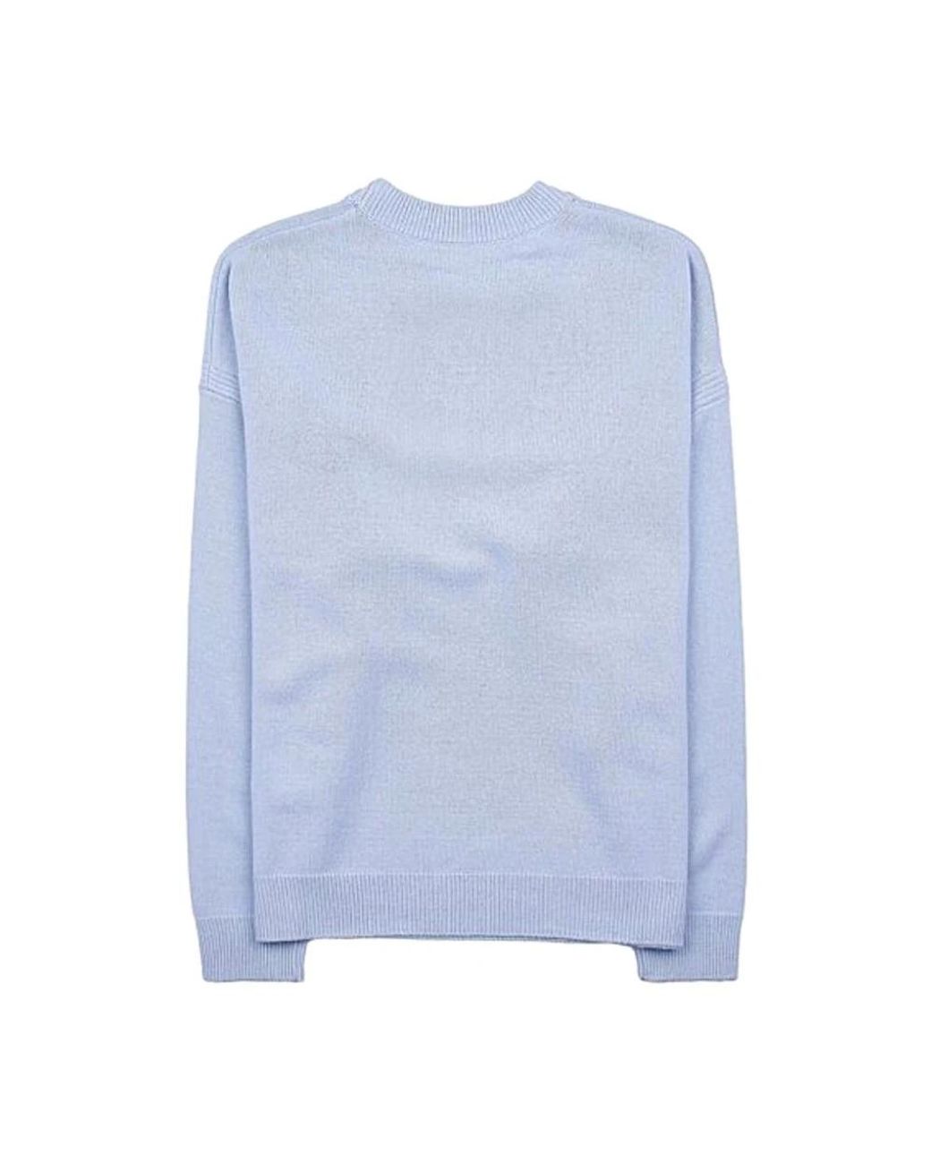 Maison Kitsuné Blue Round-Neck Knitwear for men