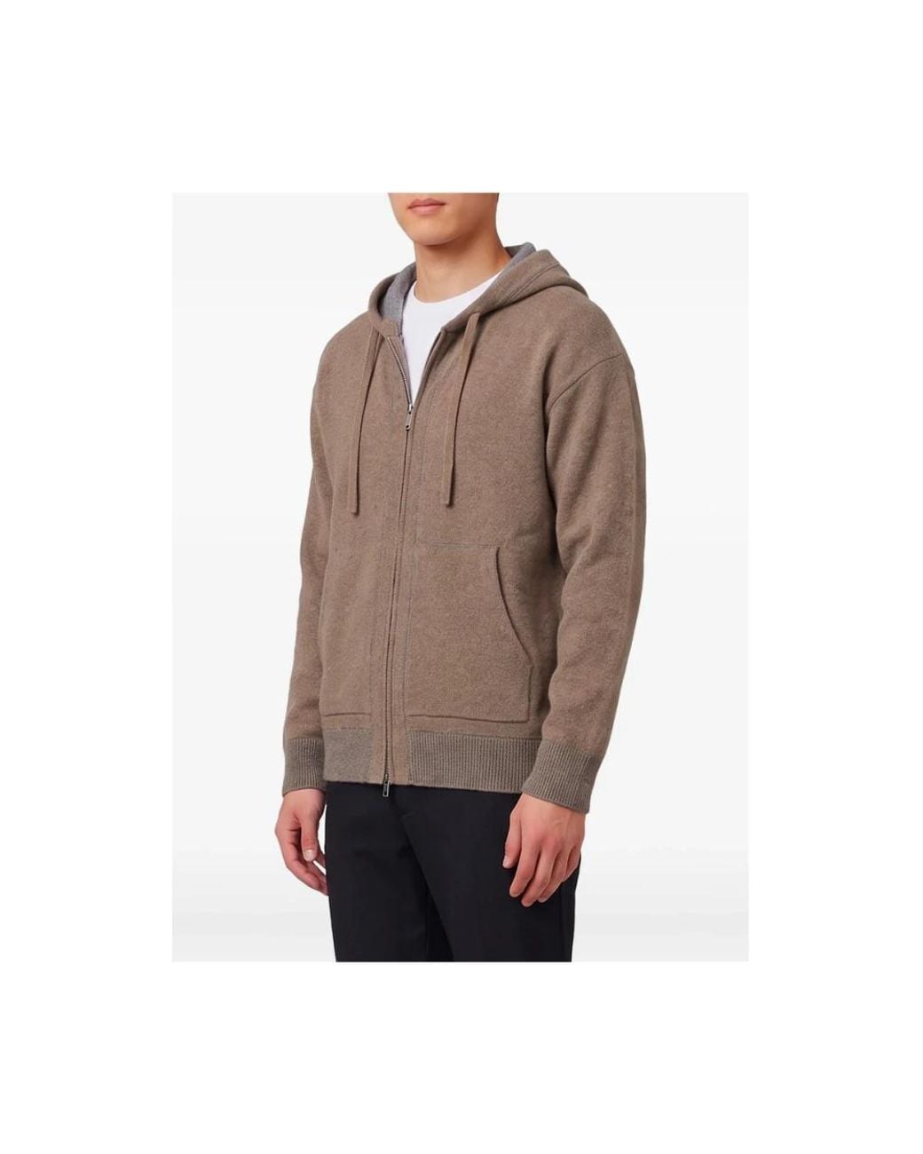 Roberto Collina Brown Hoodies for men
