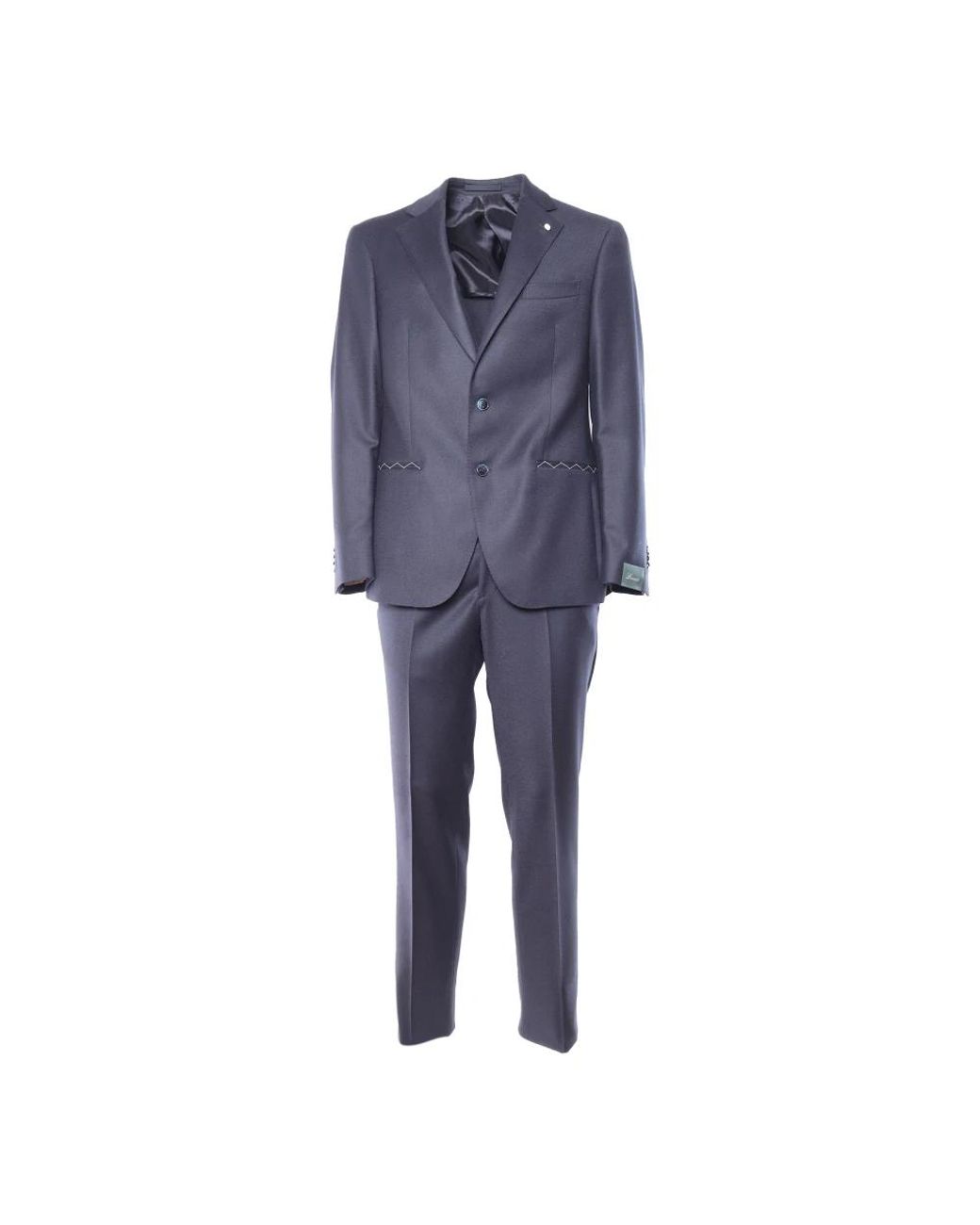 Lubiam Blue Single Breasted Suits for men