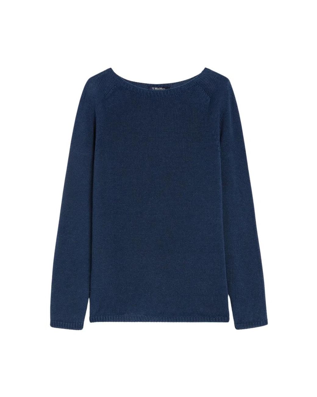 Max Mara Blue Round-Neck Knitwear