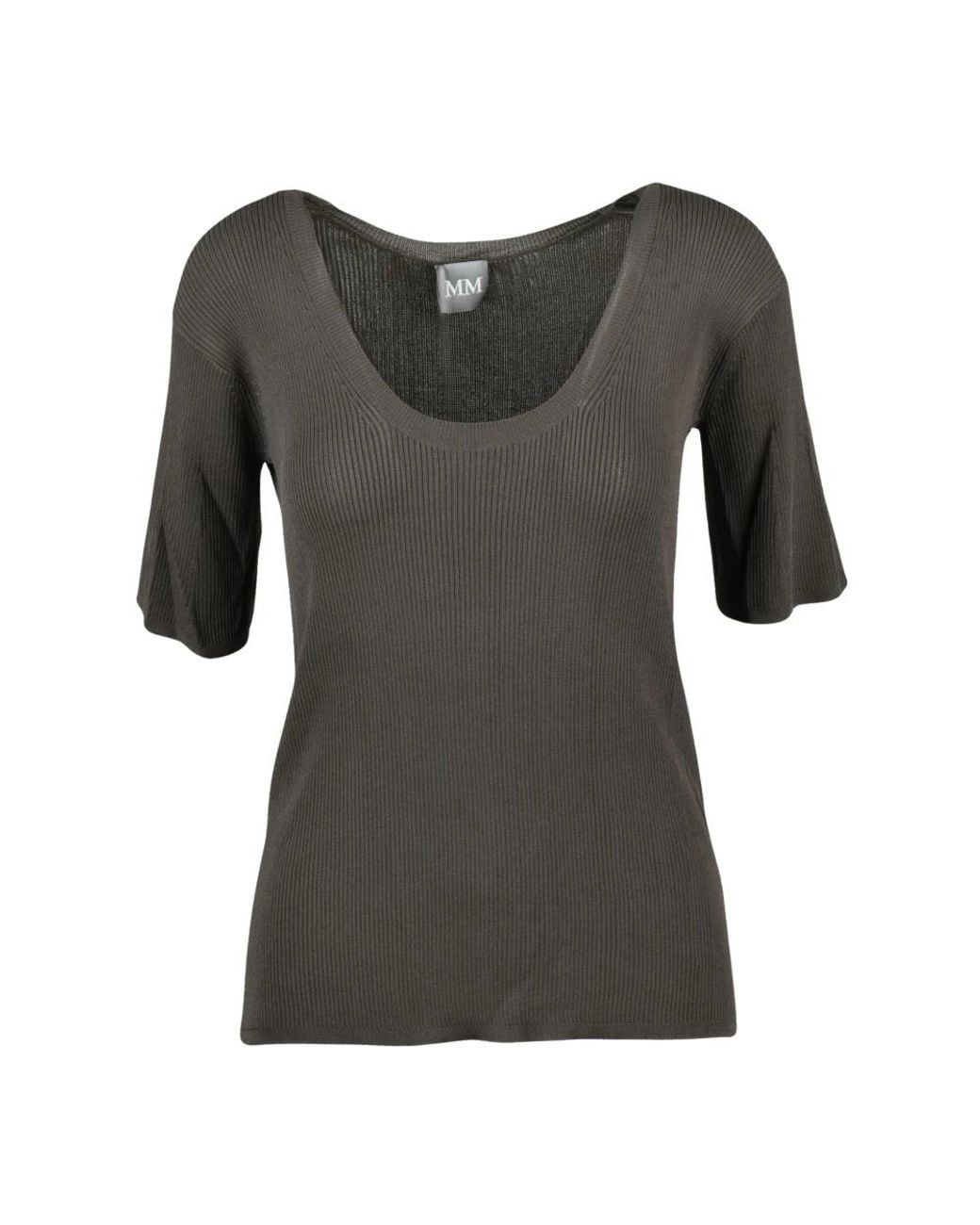 Max Mara Gray Round-Neck Knitwear