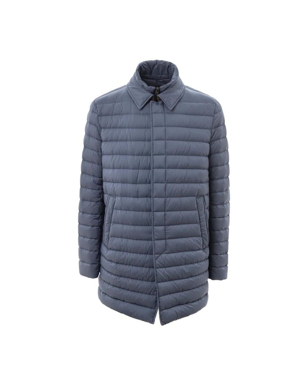 Herno Jassen ,Blauw ,Polyester Lang Gewatteerd Donsjack Avio Blauw in het Blue voor heren