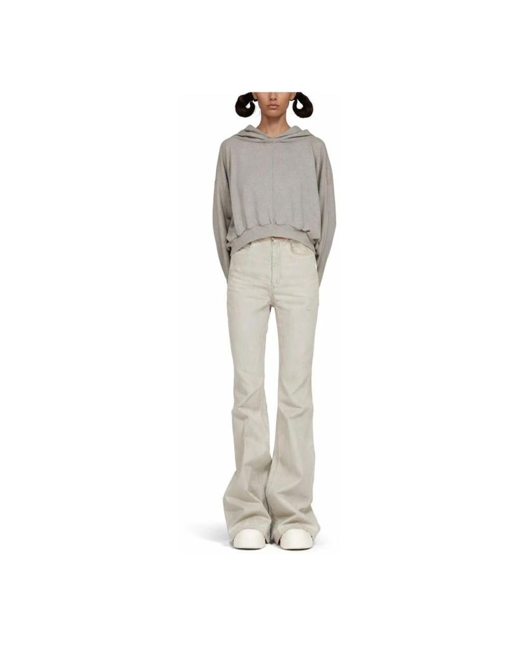 Rick Owens Gray Flare Jeans
