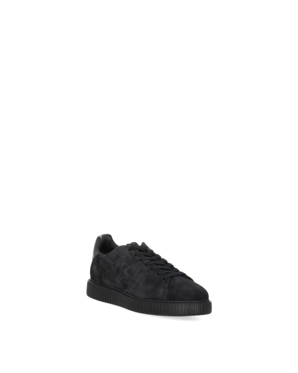 Hogan Black Suede Low-Top Sneakers for men