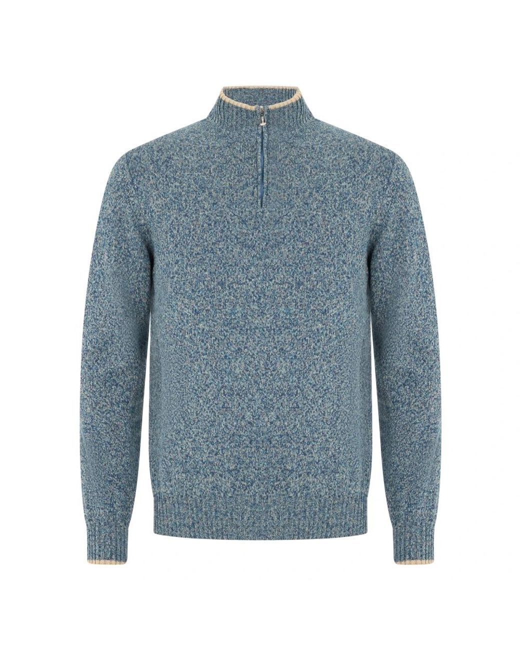Fedeli Blue Turtlenecks for men