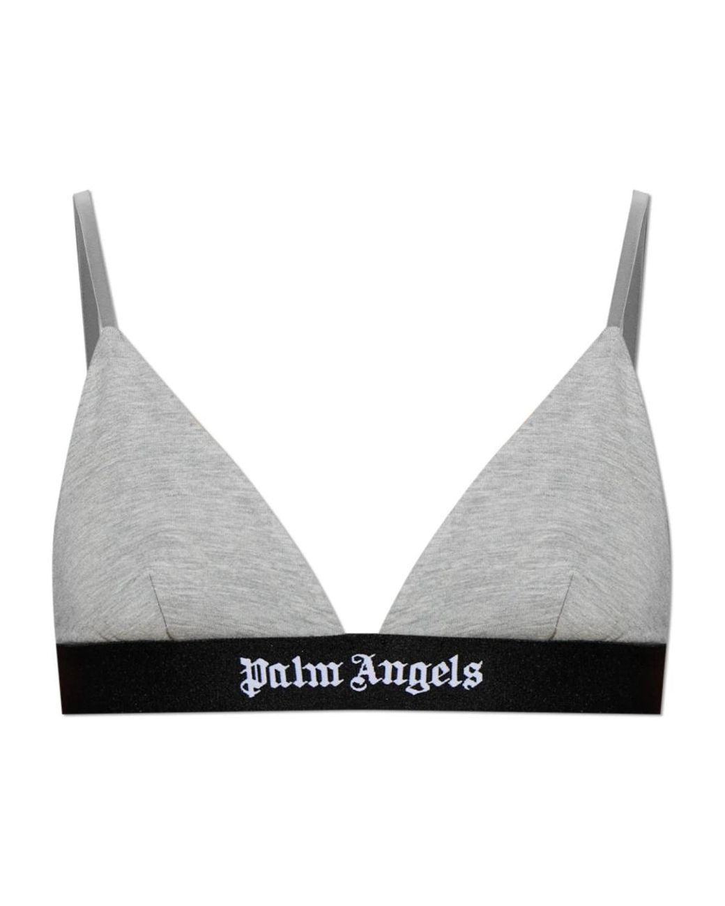 Palm Angels Branded Bra in het Gray