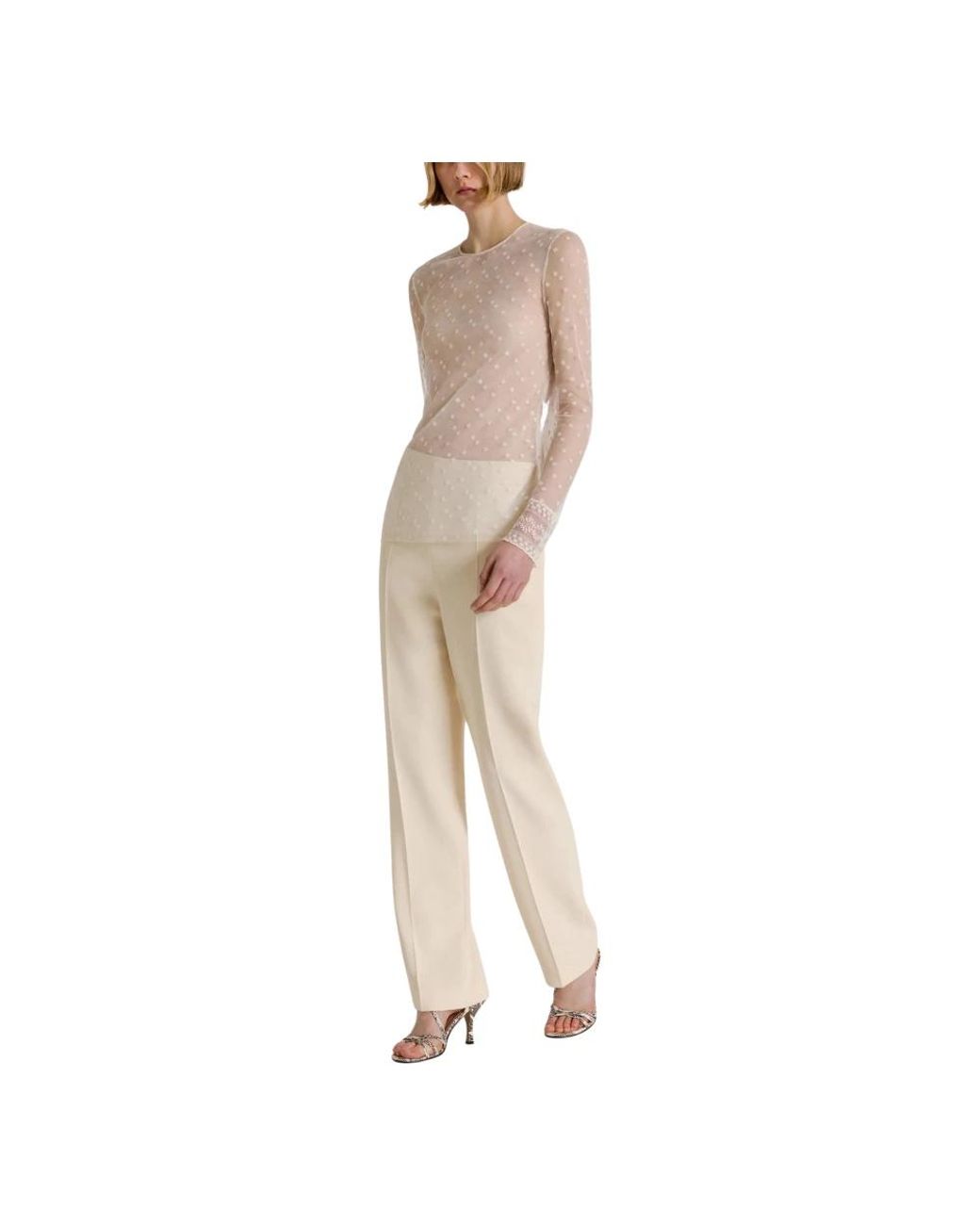 Alberta Ferretti White Long Sleeve T-Shirts