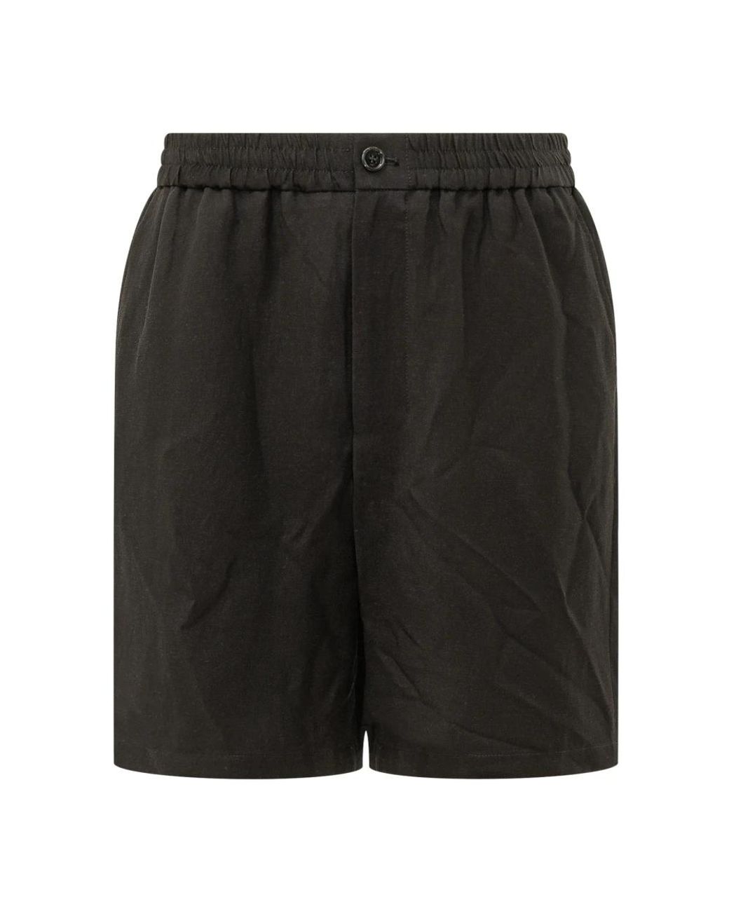 AMI Black Casual Shorts for men