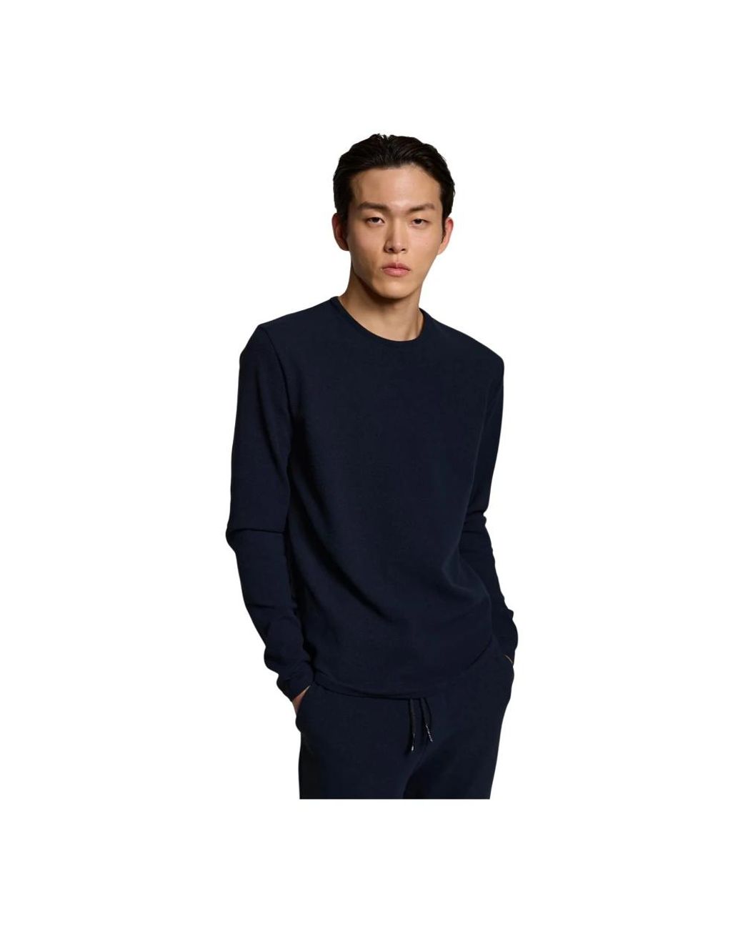 KIEFERMANN Blue Round-Neck Knitwear for men