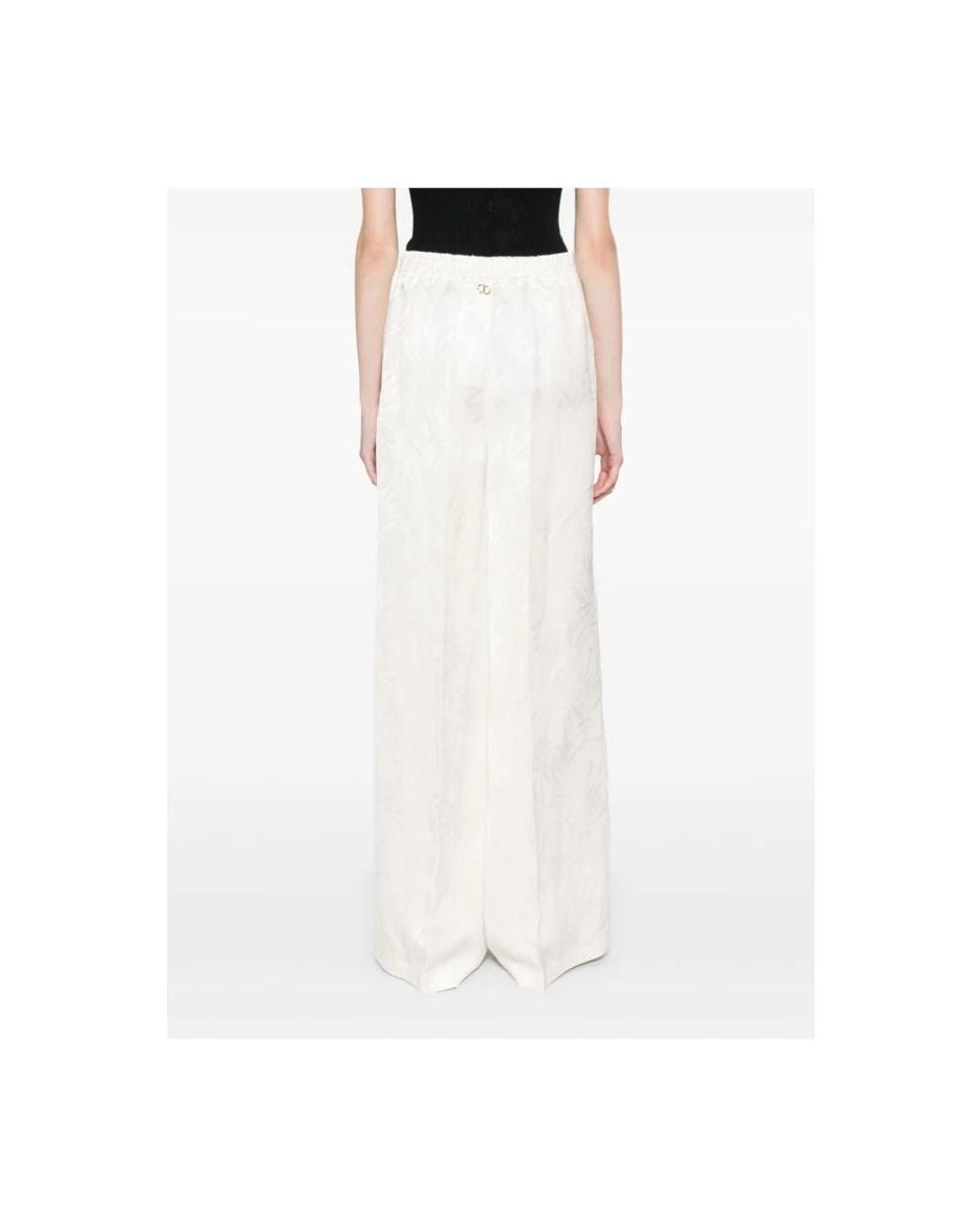 Twinset White Wide Trousers