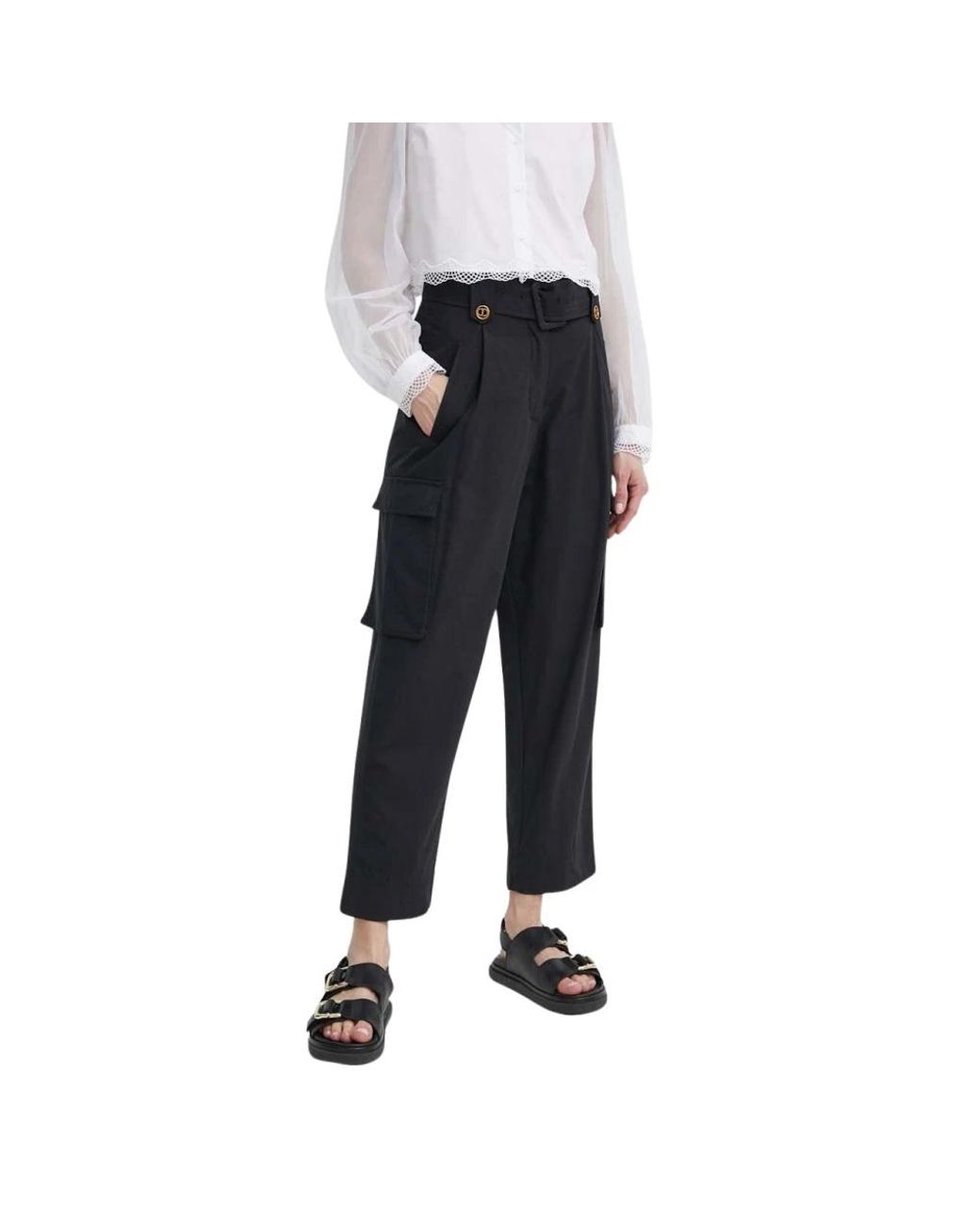 Twinset Black Cropped Trousers