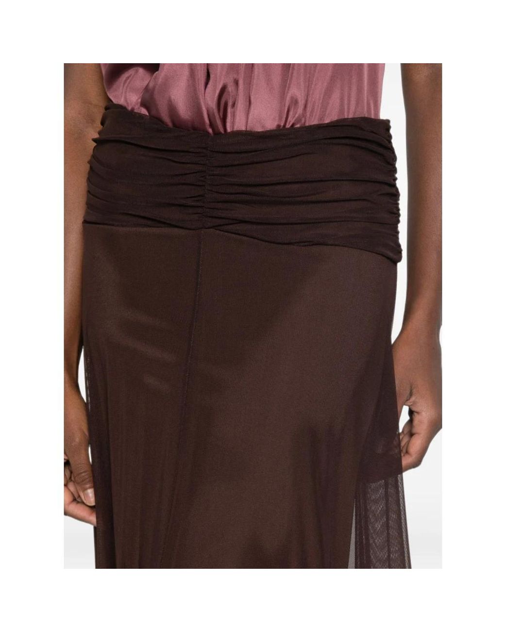 Twinset Brown Midi Skirts