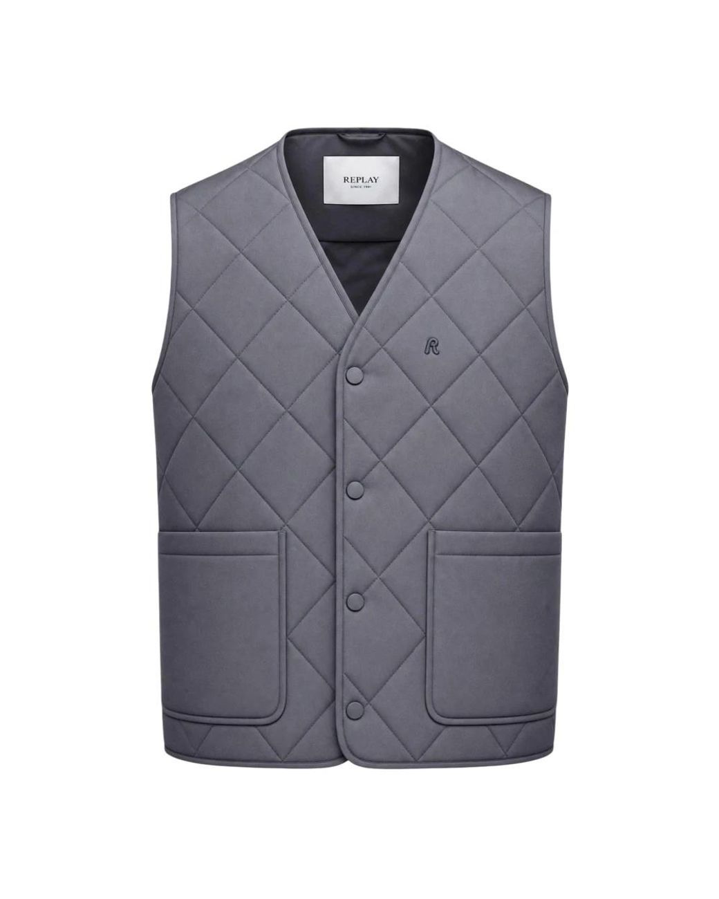Replay Blue Waistcoats for men