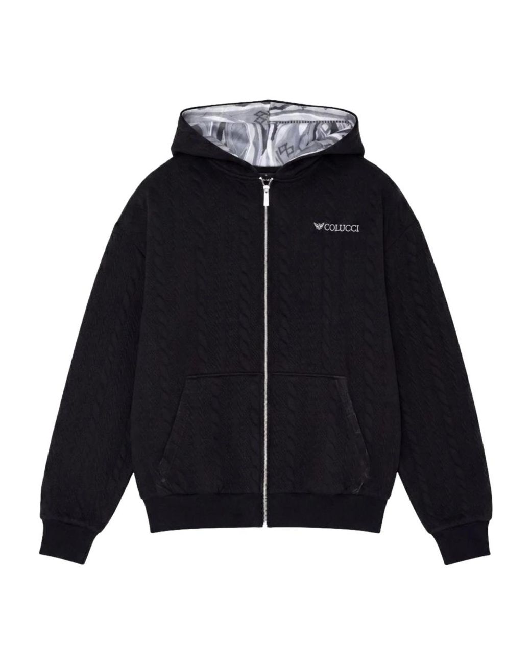 carlo colucci Zip Hoodie in het Blue voor heren