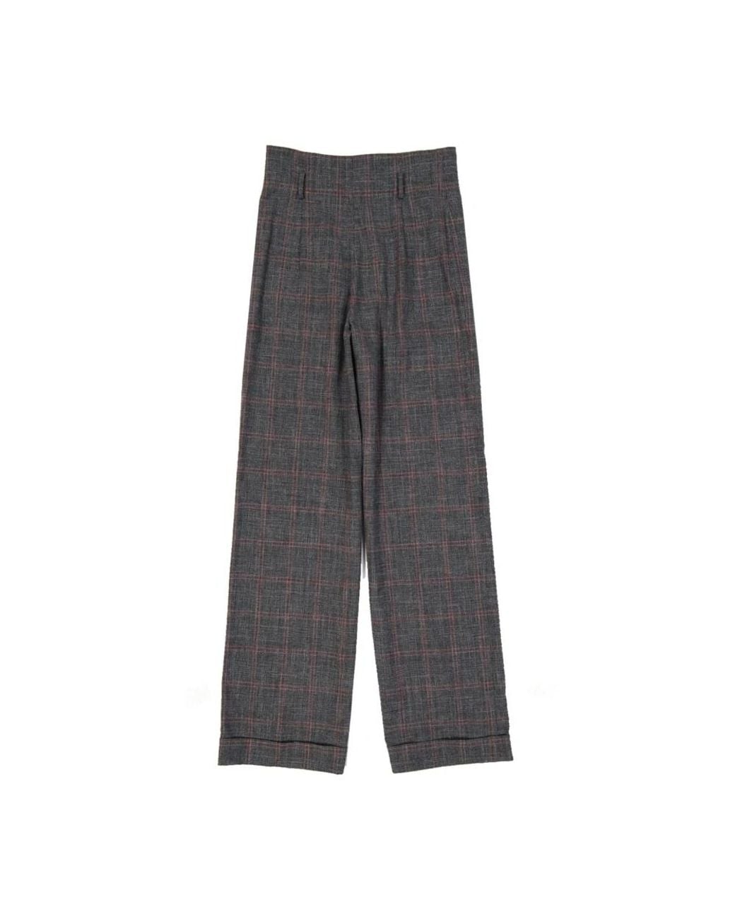 Alberta Ferretti Gray Wide Trousers