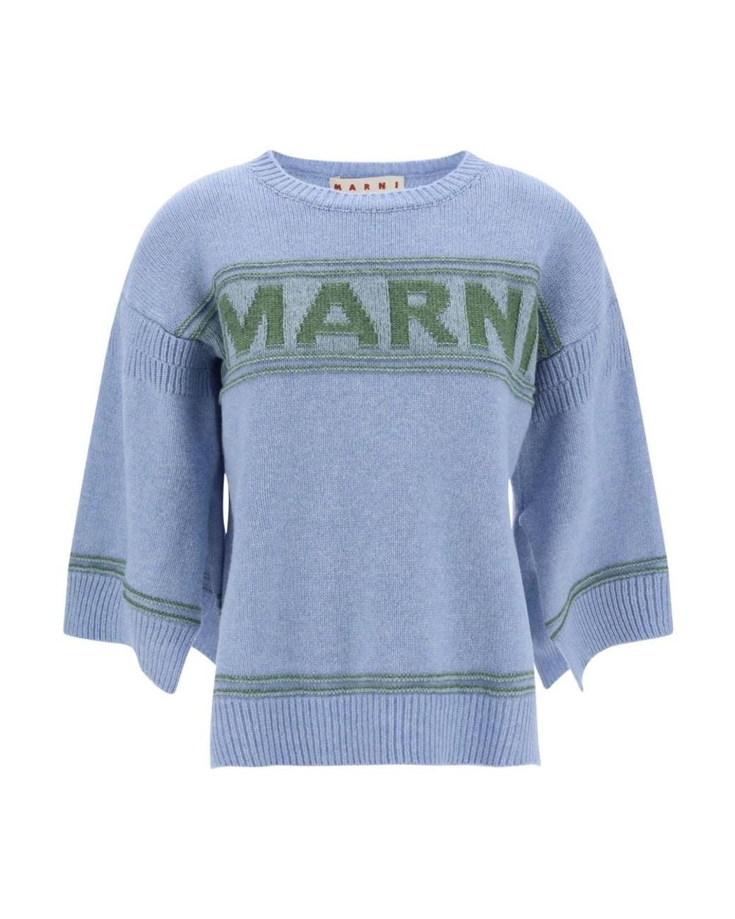 Marni Blue Round-Neck Knitwear