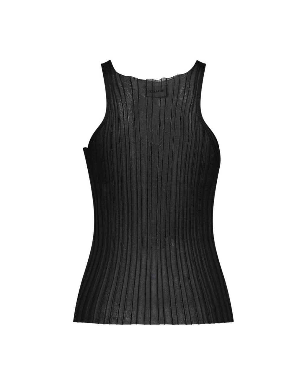 Khaite Black Sleeveless Tops