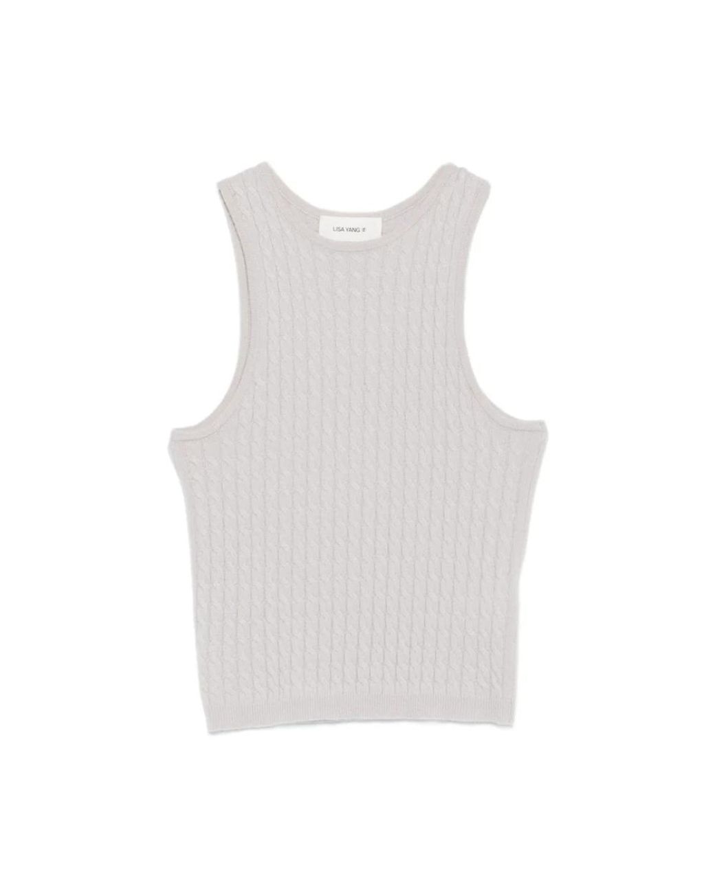 Lisa Yang White Sleeveless Tops
