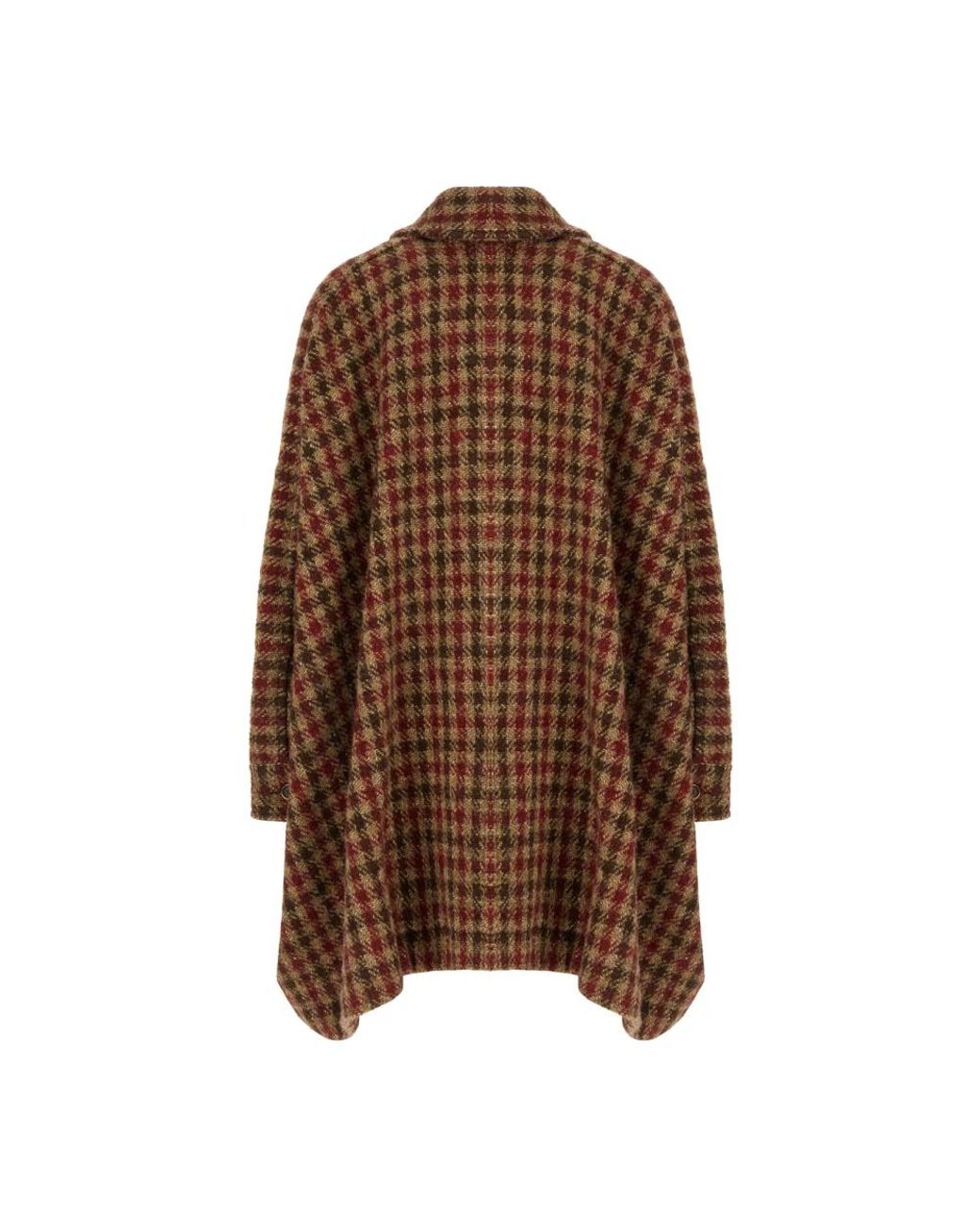 Uma Wang Brown Mantel Mit Karomuster