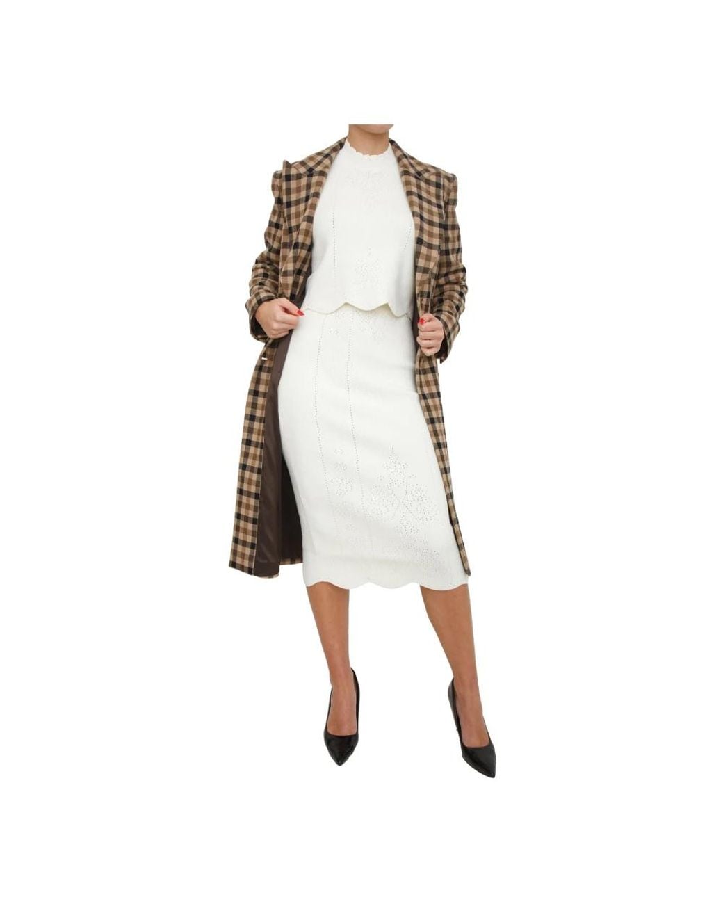 Twinset White Round-Neck Knitwear