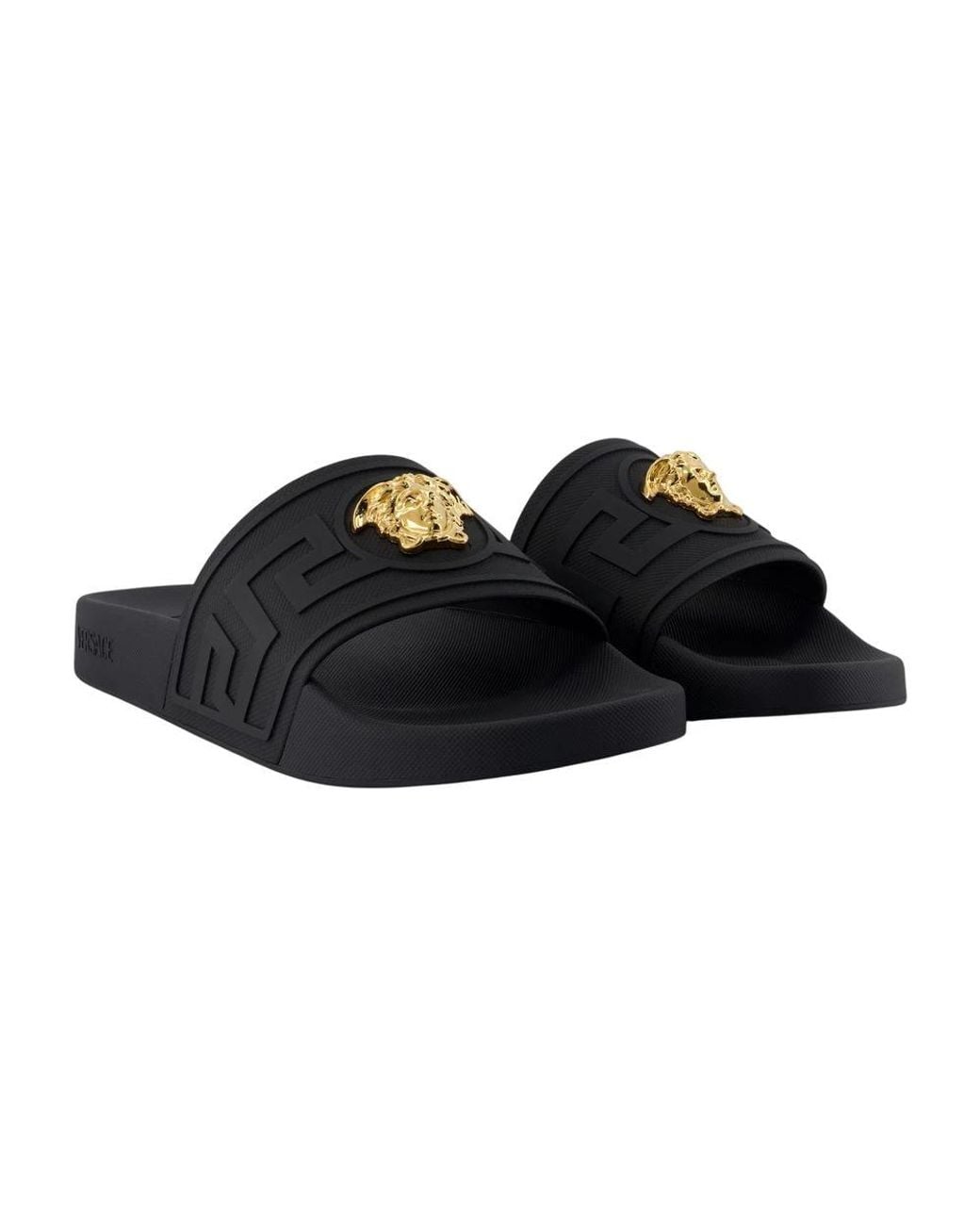 Sliders di Versace in Black da Uomo
