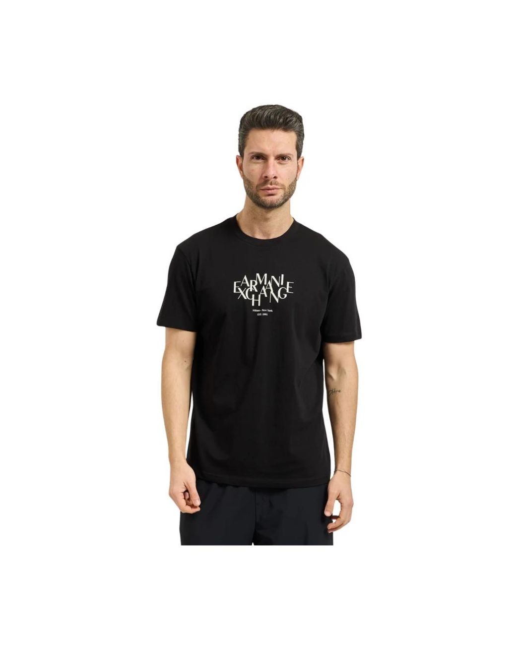 ARMANI EXCHANGE Black T-Shirts for men
