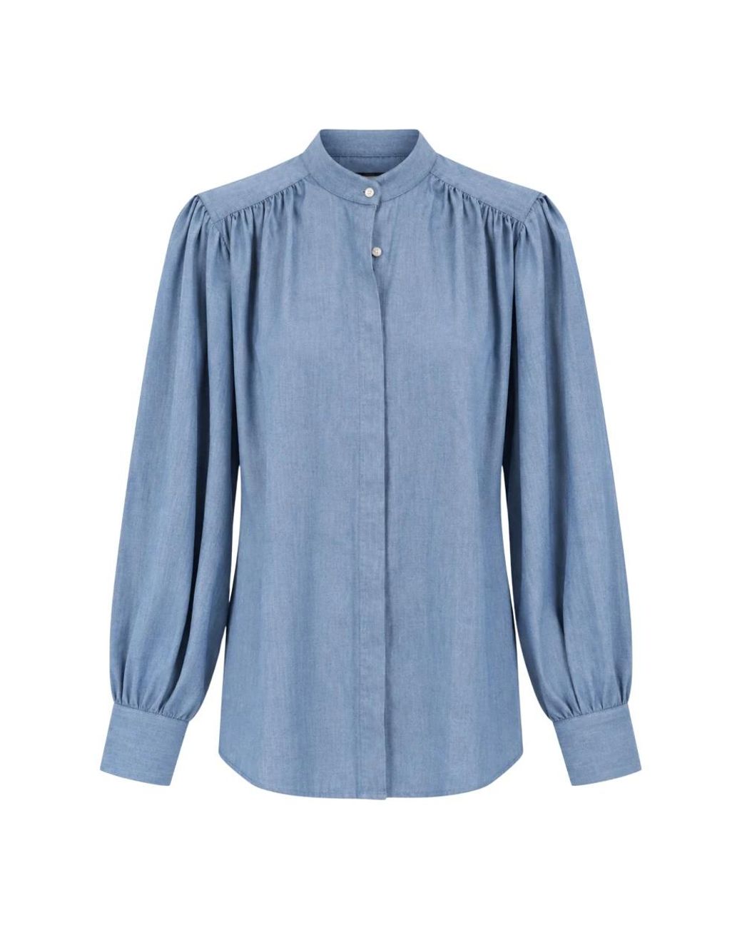 MARSĒM Chambray Shirt in het Blue