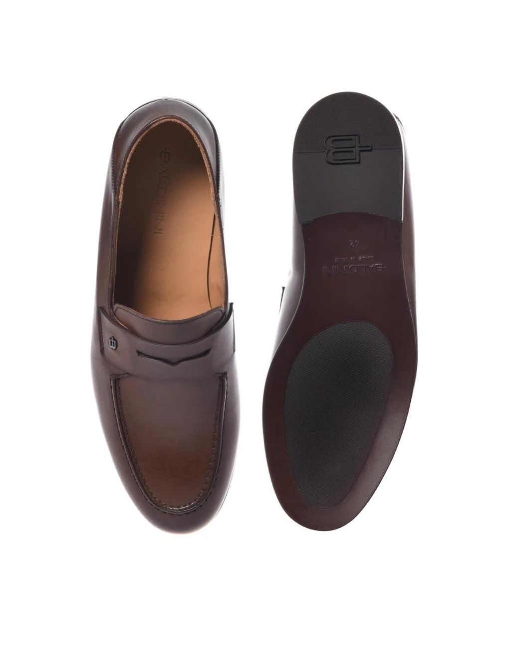 Baldinini Brauner Lederloafer in Brown für Herren