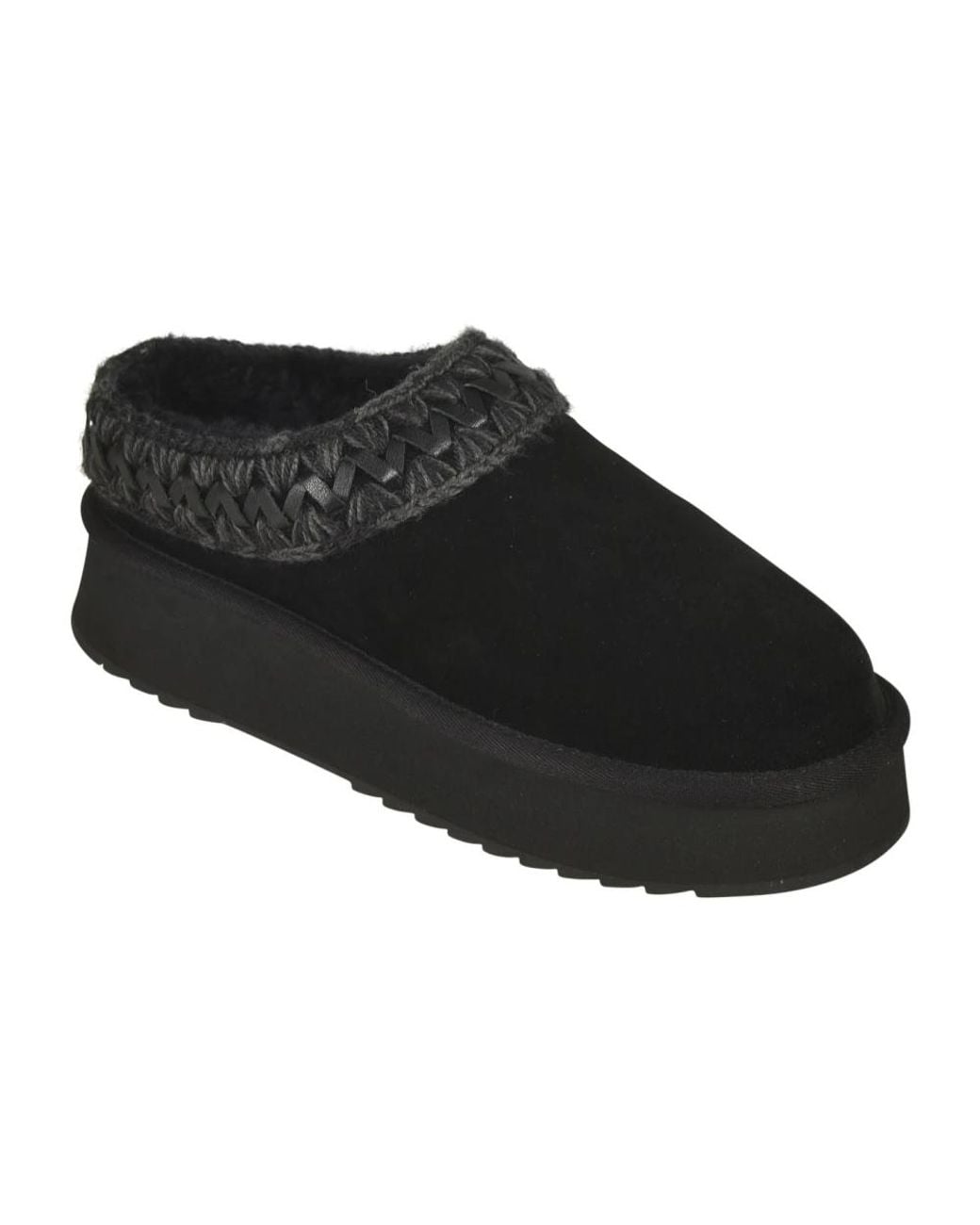 Mou Black Slippers