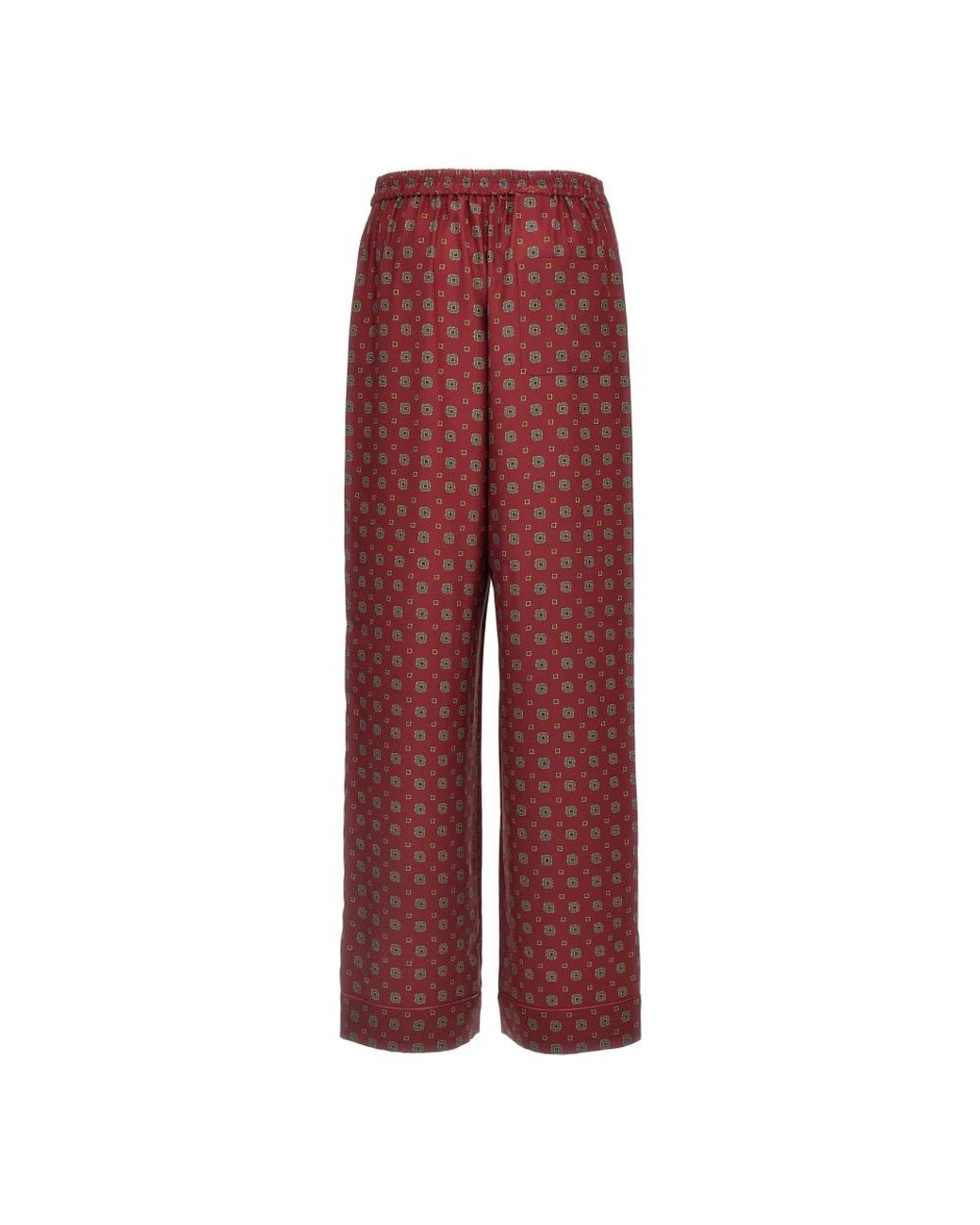 Moschino Red Wide Trousers
