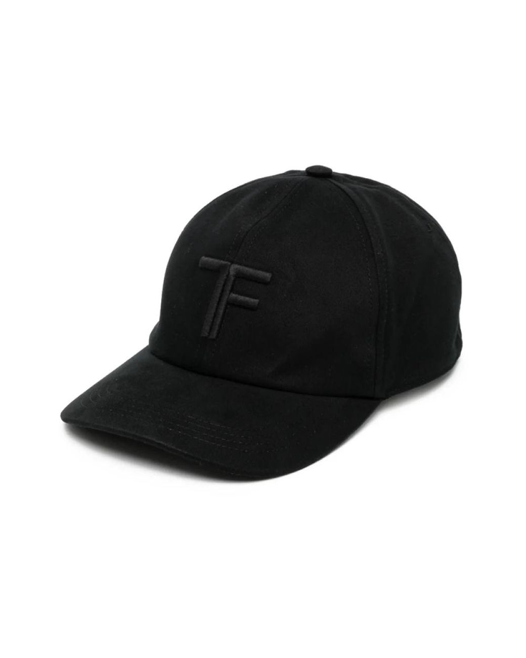 Tom Ford Accessoires ,Zwart ,Katoen Canvas Cap in het Black voor heren