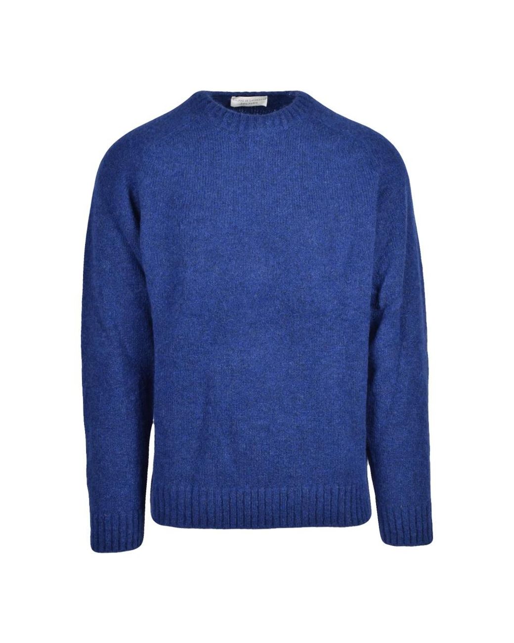 FILIPPO DE LAURENTIIS Blue Round-Neck Knitwear for men