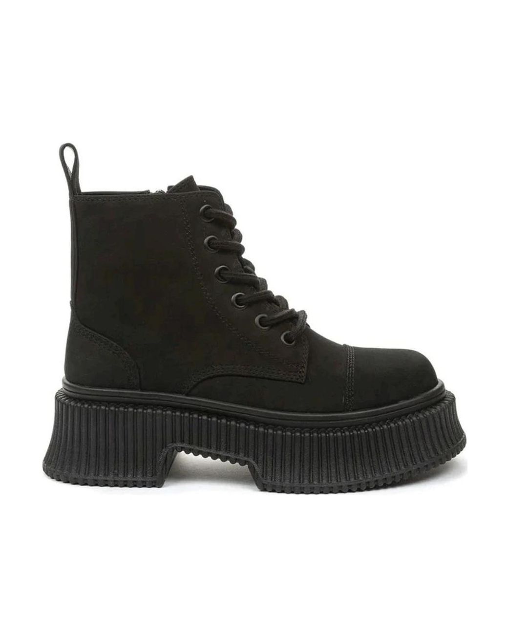 Betsy Black Lace-Up Boots