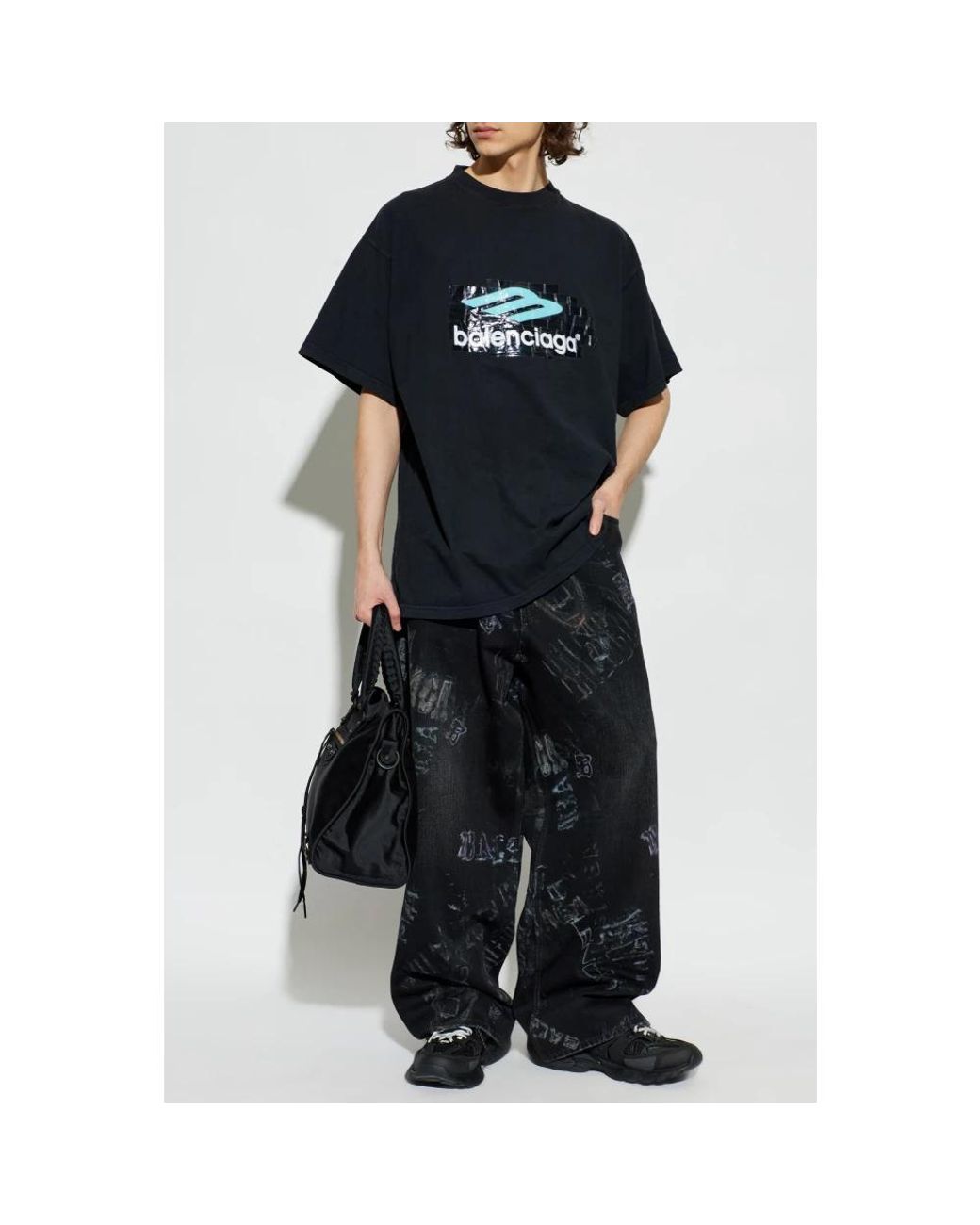 Balenciaga Blue T-Shirts for men