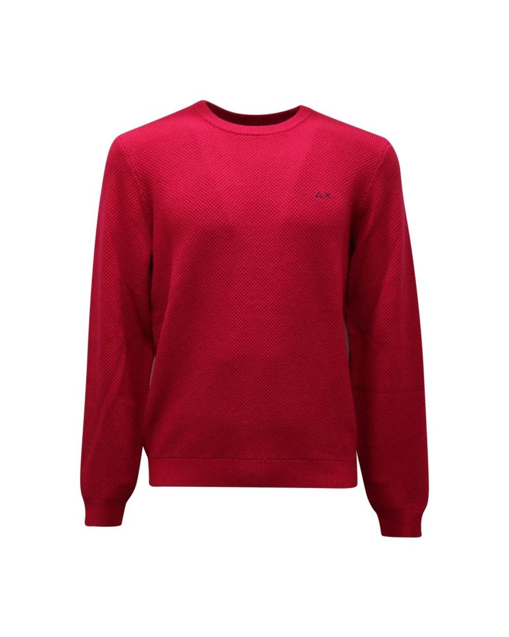 Sun 68 Round Rice Knit in Red für Herren