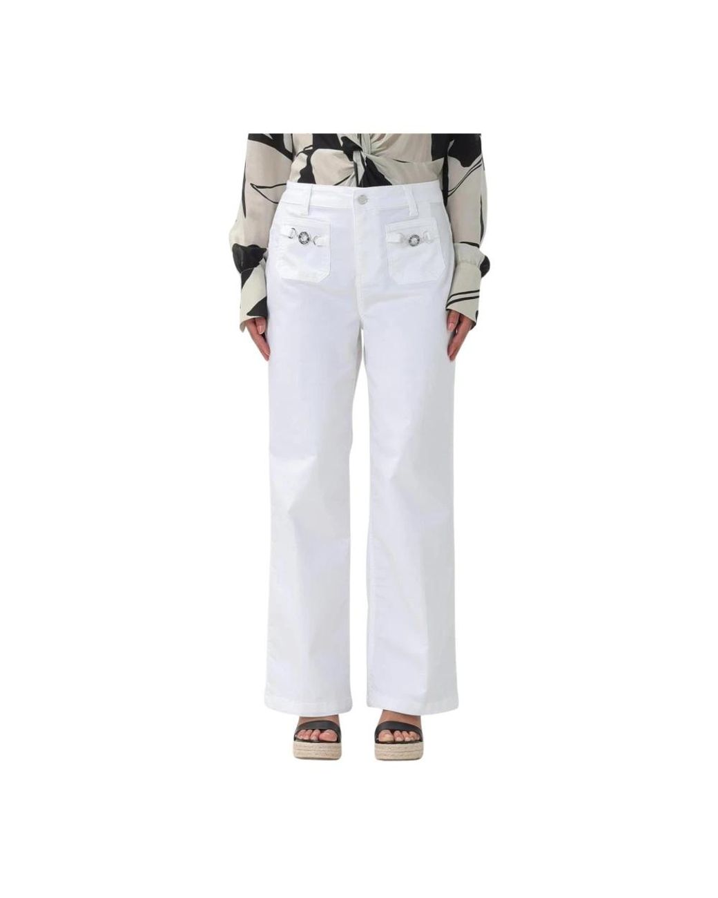 Liu Jo White Wide Trousers