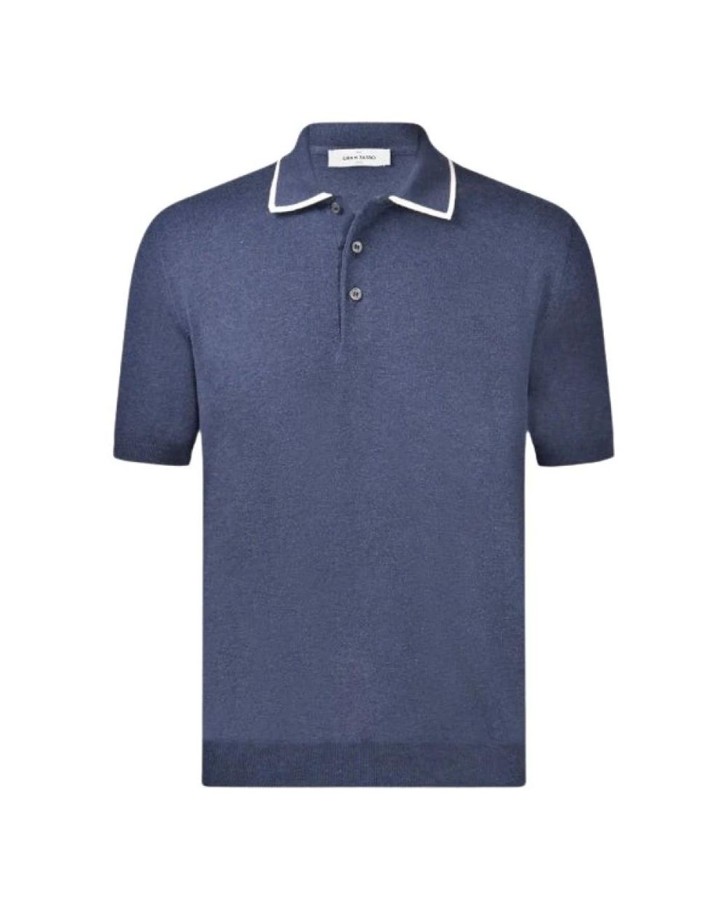 Gran Sasso Blue Polo Shirts for men