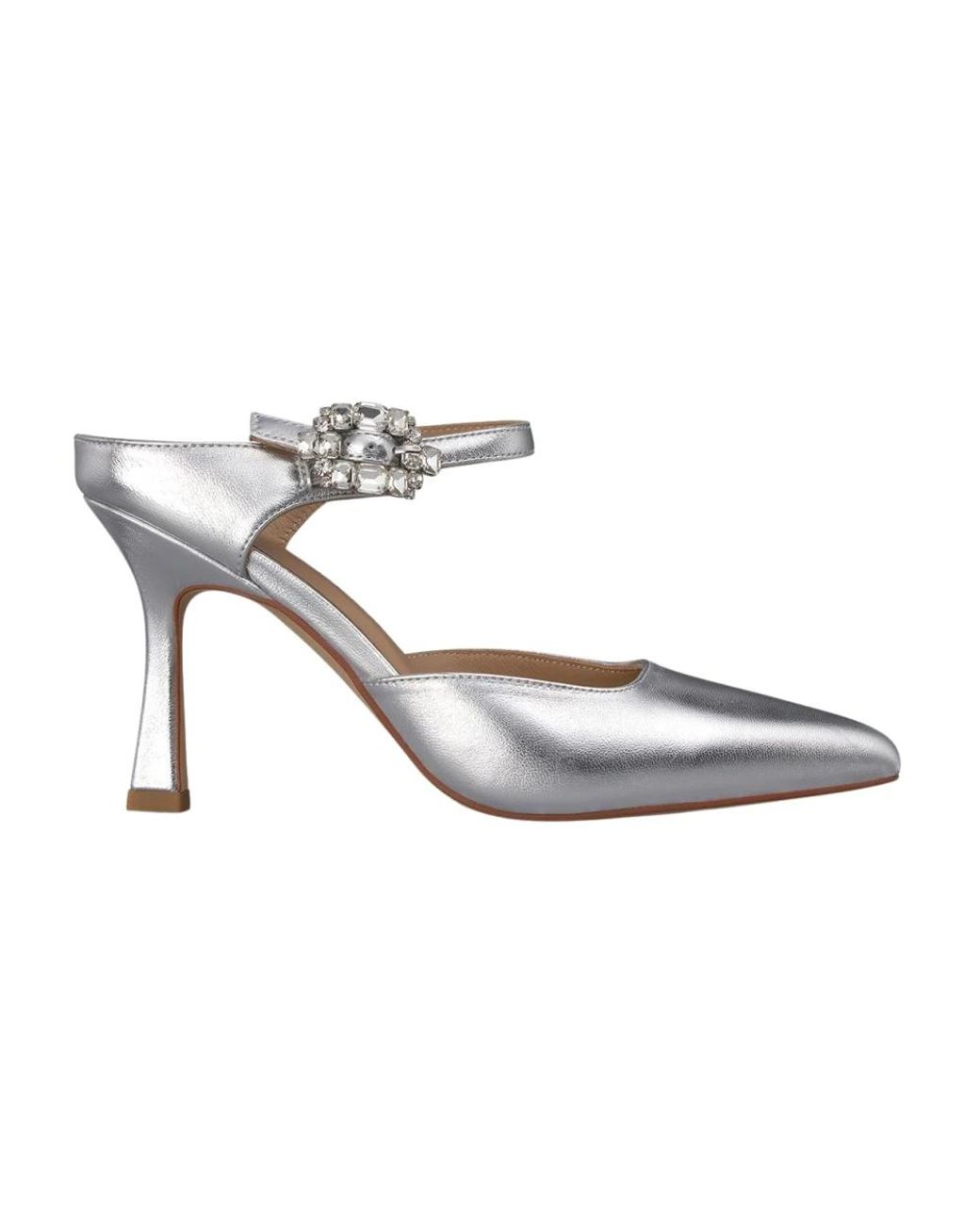 Alma En Pena. Metallic Heeled Mules