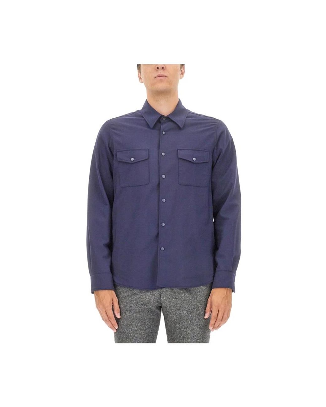 Aspesi Blue Casual Shirts for men