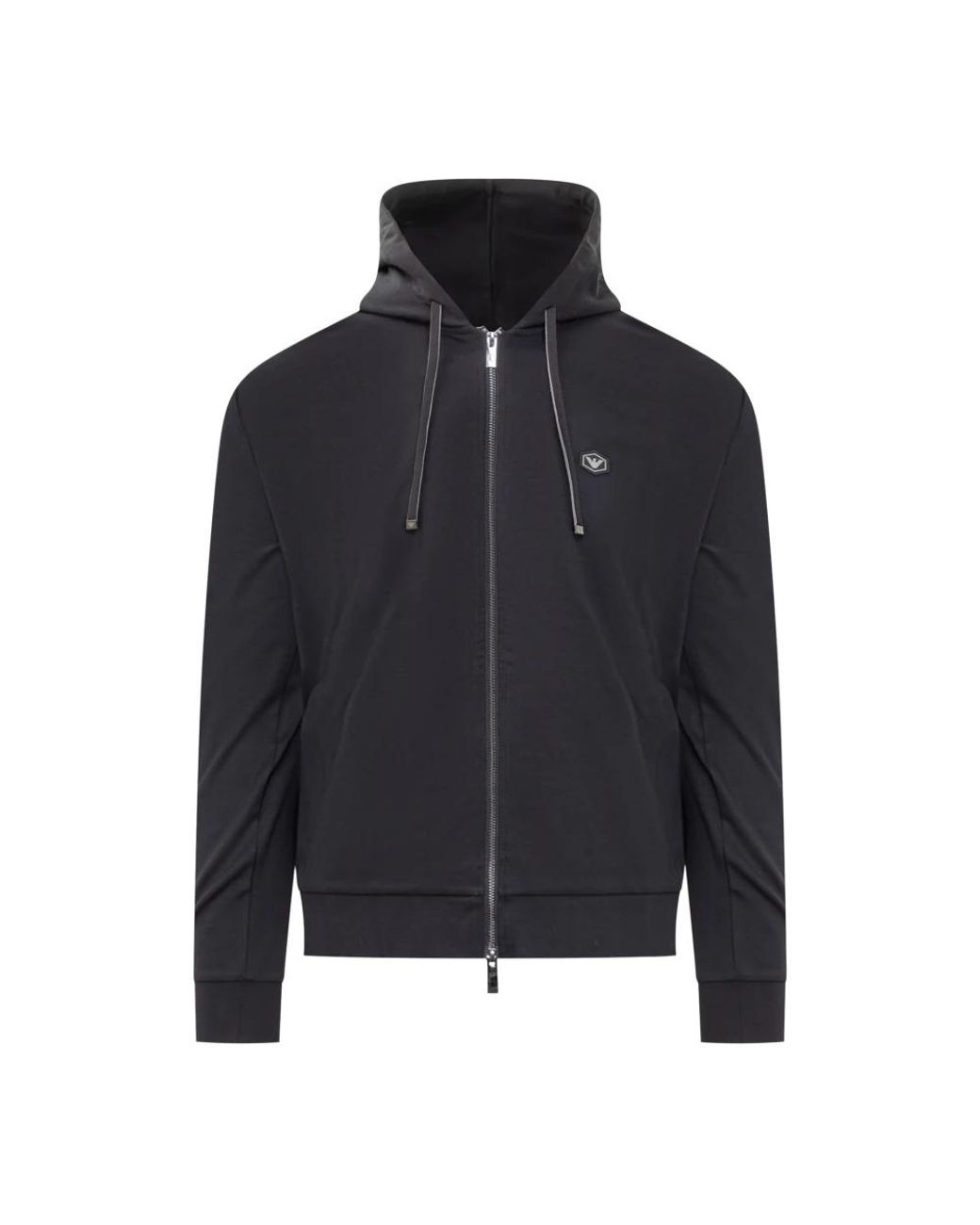 Emporio Armani Black Zip-Throughs for men