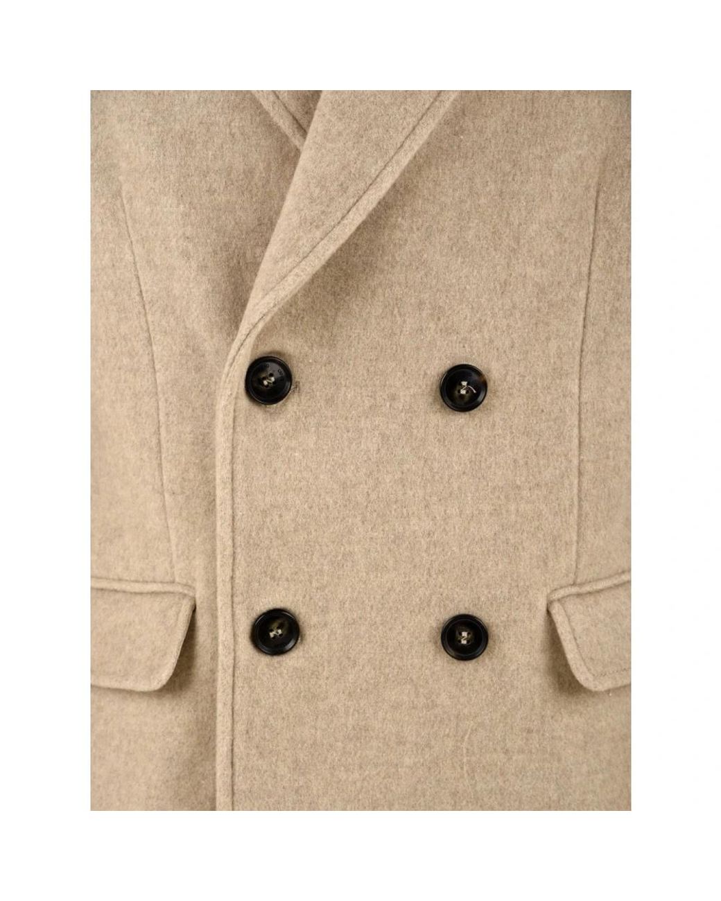 Liu Jo Natural Double-Breasted Coats for men