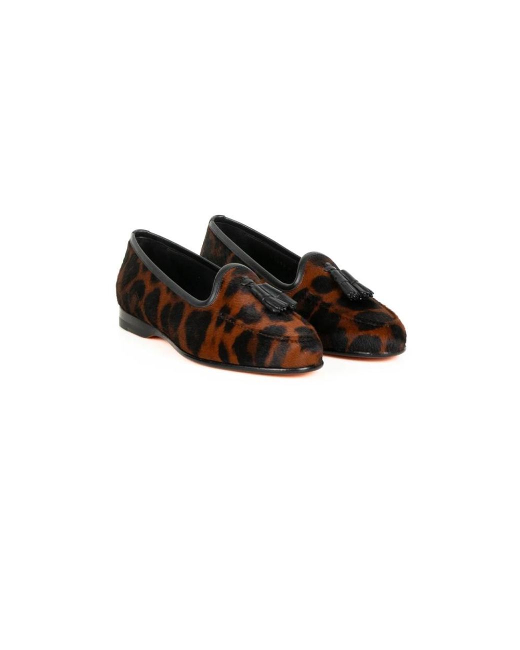 Santoni Black Loafers