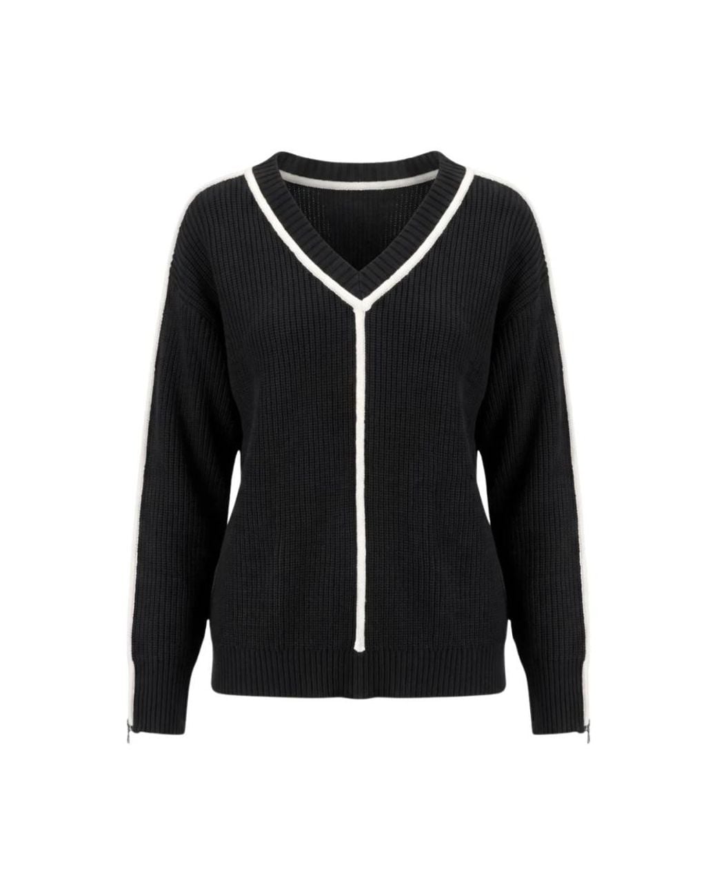Patrizia Pepe Black V-Neck Knitwear