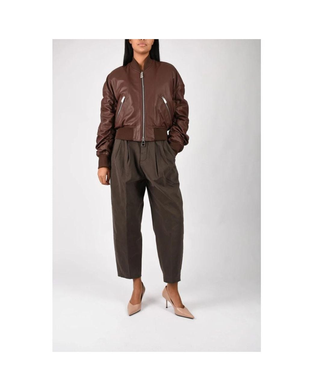 Leather Jackets Dondup en coloris Brown