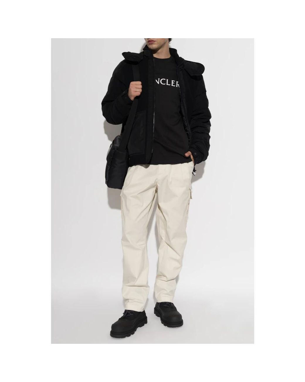 Down Jackets di Moncler in Black da Uomo